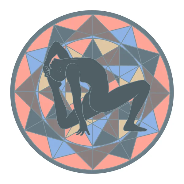 Yoga y mandala — Archivo Imágenes Vectoriales