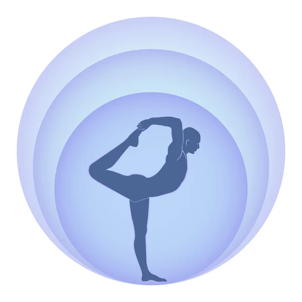 Yoga y aura — Vector de stock