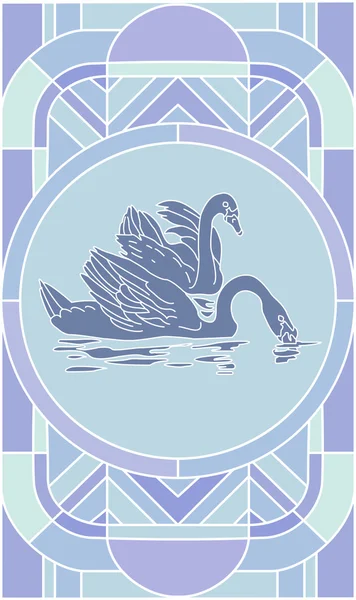 Cygne bleu — Image vectorielle