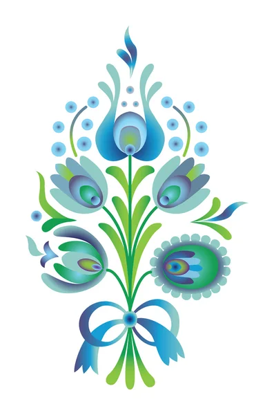 Flor azul — Vector de stock