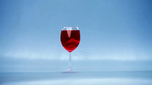 Tłuczonego szkła z winem, rozbić — Wideo stockowe