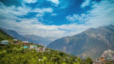 kalpa köyü. Hindistan. Timelapse.