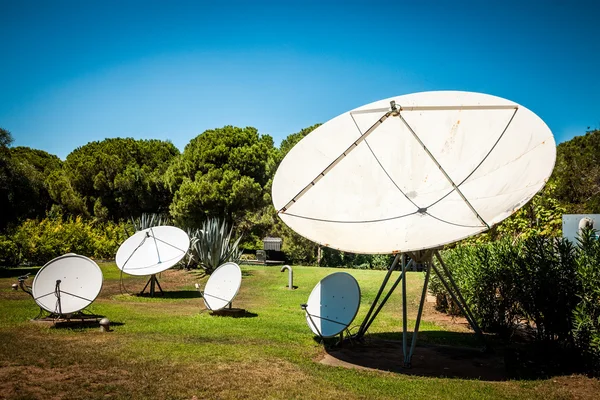 Les antennes paraboliques sur la nature — Photo