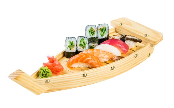 Sushi tekercs fehér alapon — Stock Fotó