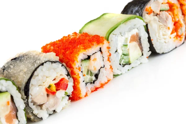 Sushi roll op een witte achtergrond — Stockfoto