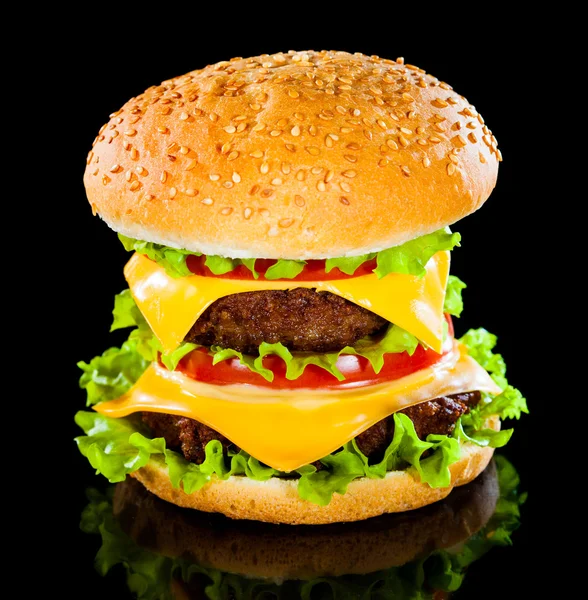 Smakelijke en smakelijk hamburger — Stockfoto