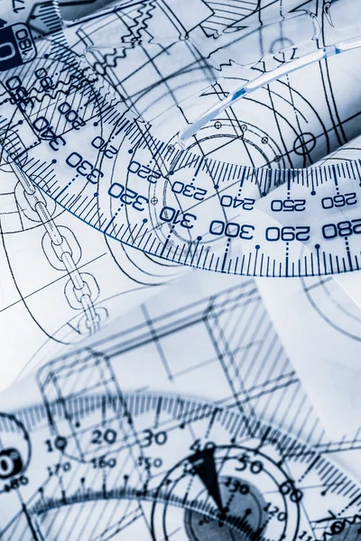 Desenhos técnicos — Fotografia de Stock