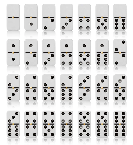 Twenty-eight dominoes — Stock Photo, Image
