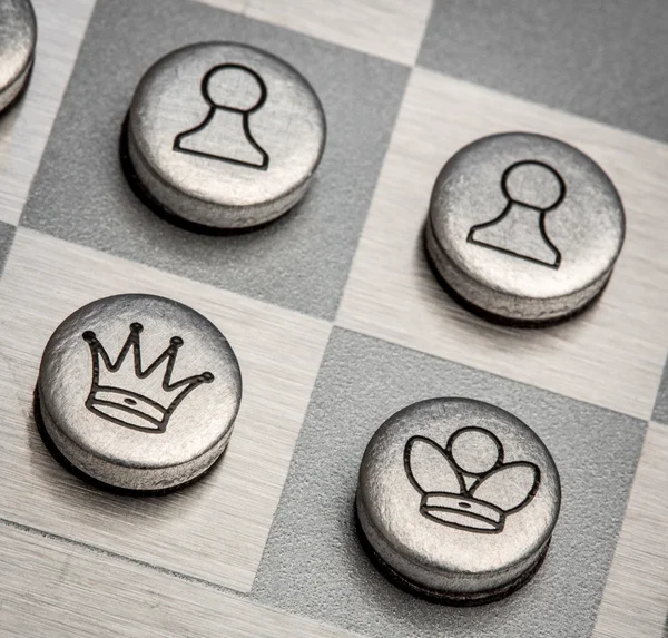 Metal chess — Stock Photo, Image