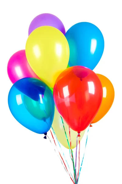 Ballonger på hvit bakgrunn – stockfoto