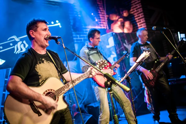 La banda actúa en el escenario — Foto de Stock