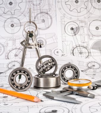 Bilya yatakları üzerinde teknik resim