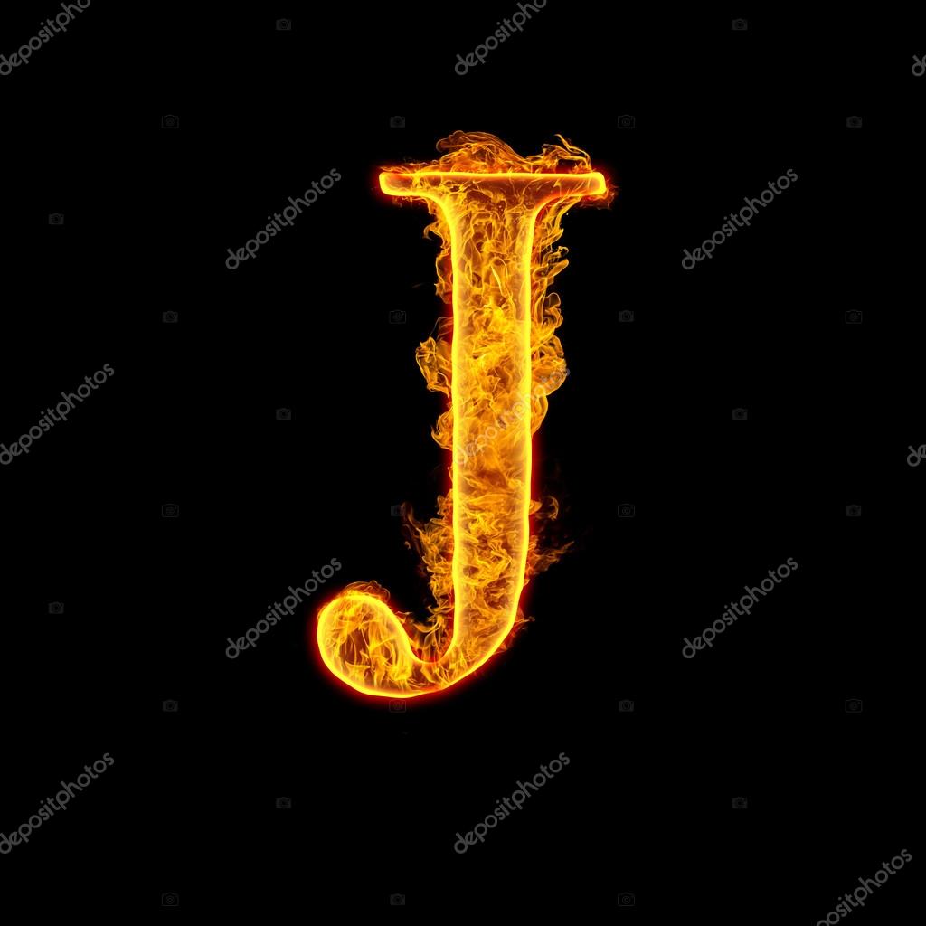 Fire alphabet letter J Stock Photo by ©cookelma 33713499