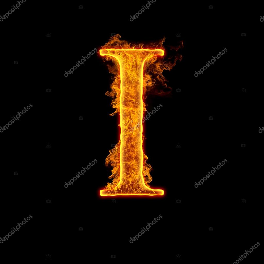 Fire alphabet letter I Stock Photo by ©cookelma 33713825