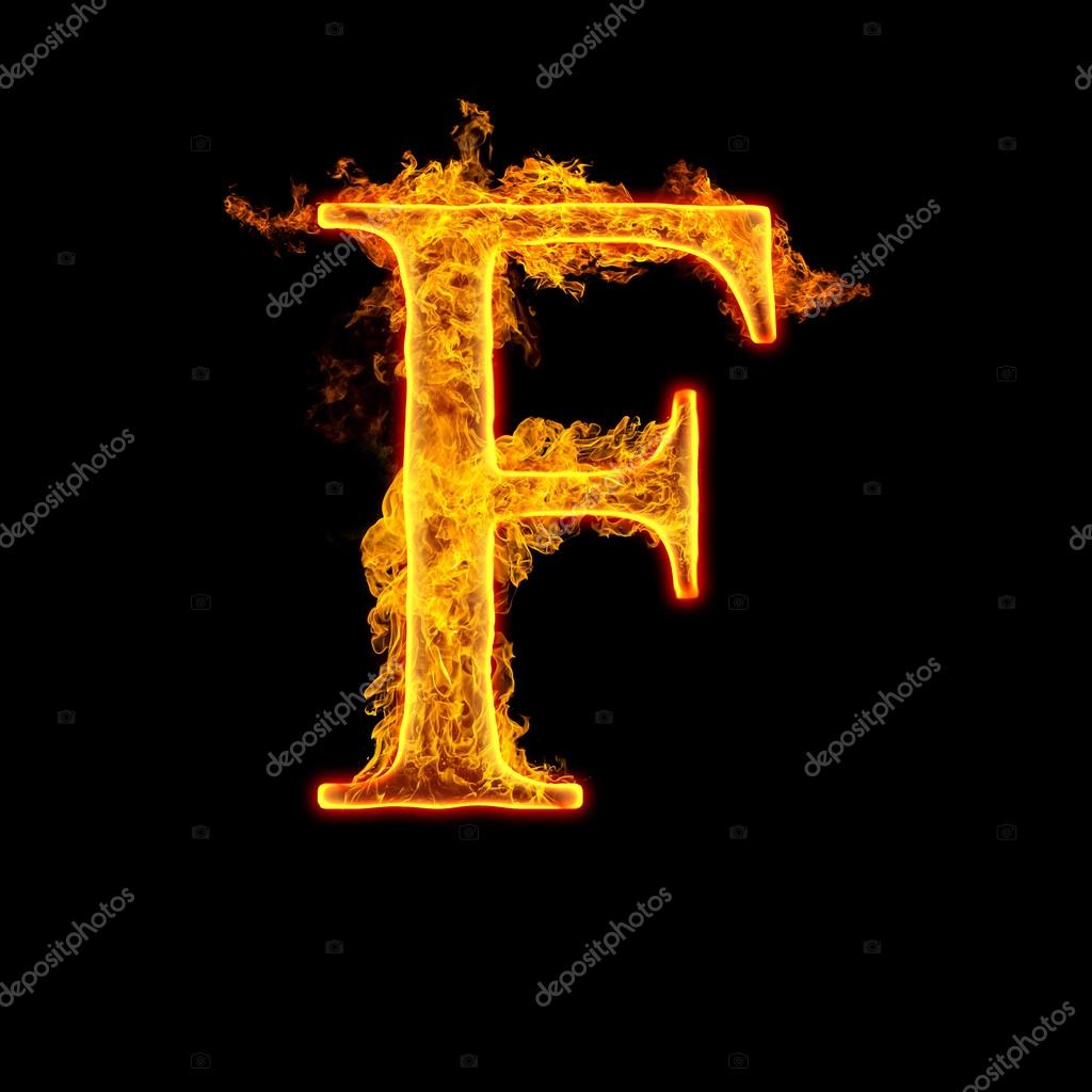 Fire alphabet letter F — Stock Photo © cookelma #33714265