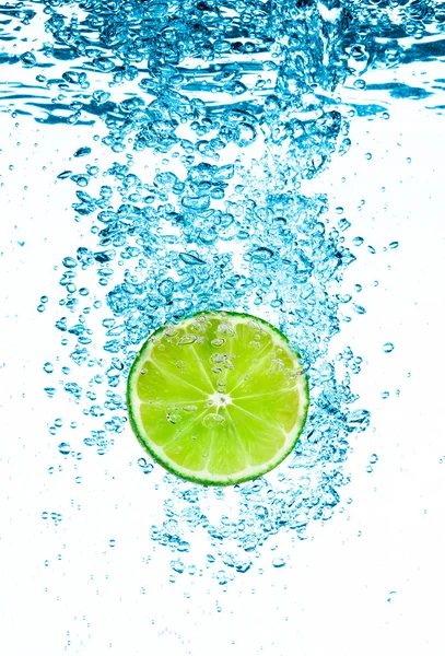 Green lime in the Water. — Stock Photo, Image