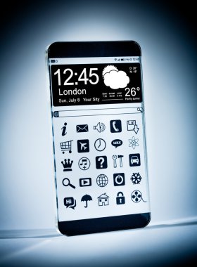 saydam bir görüntü ile Smartphone.