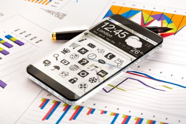 saydam bir görüntü ile Smartphone.