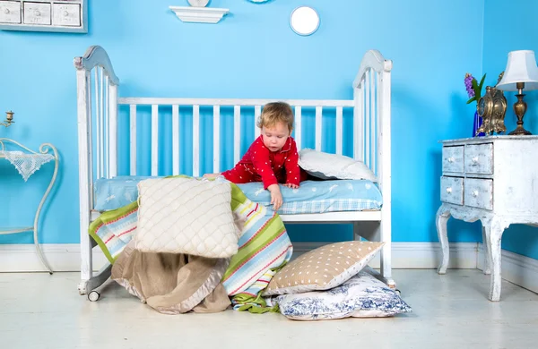 Baby on the bed — Stock Photo, Image