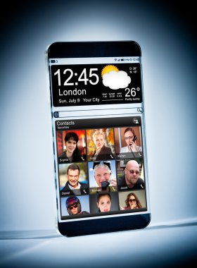 saydam bir görüntü ile Smartphone.