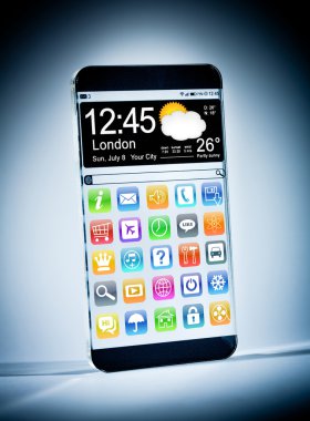 saydam bir görüntü ile Smartphone.