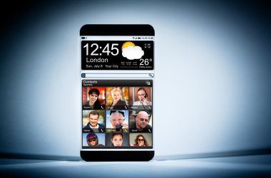 saydam bir görüntü ile Smartphone.