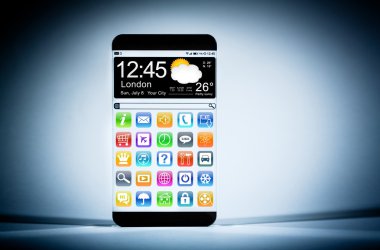 saydam bir görüntü ile Smartphone.