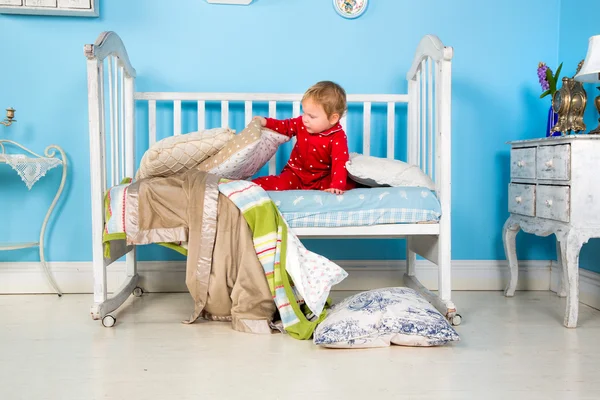 Children on the bed — Stock Photo, Image