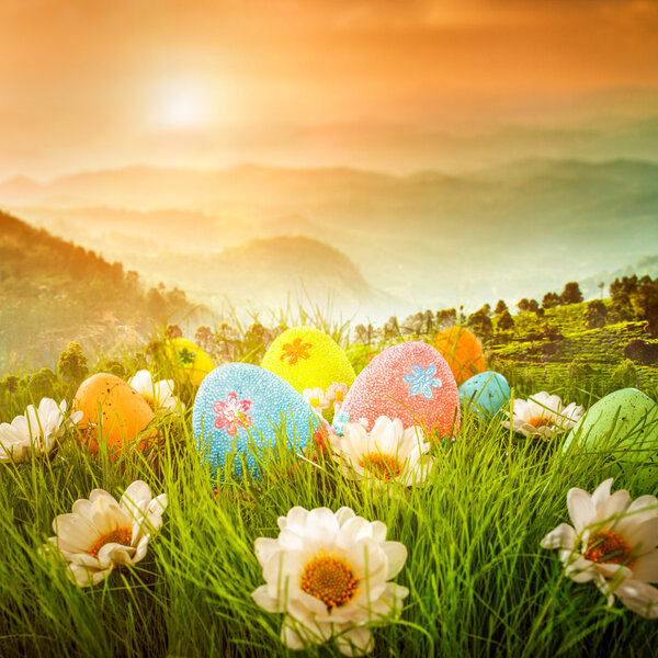 Decorated easter eggs
