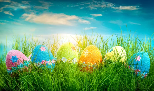 Uova di Pasqua decorate — Foto Stock