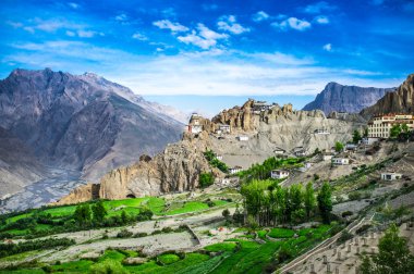 dhankar gompa. Hindistan. Spiti Vadisi