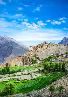 dhankar gompa. Hindistan. Spiti Vadisi