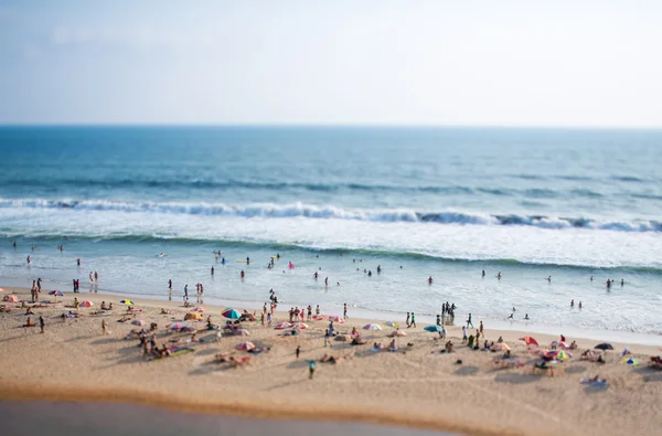 Timelapse Beach on the Indian Ocean. India (tilt shift lens). — Stock Photo, Image