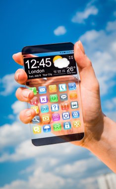 Smartphone ile şeffaf perde