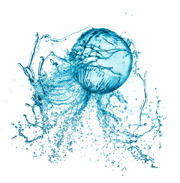 Splash water ball isolated — стоковое фото