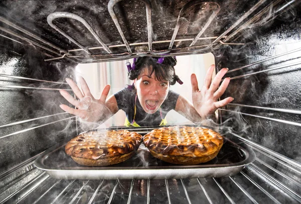 Funny chef perplexed and angry. Loser is destiny! — Stock Photo, Image