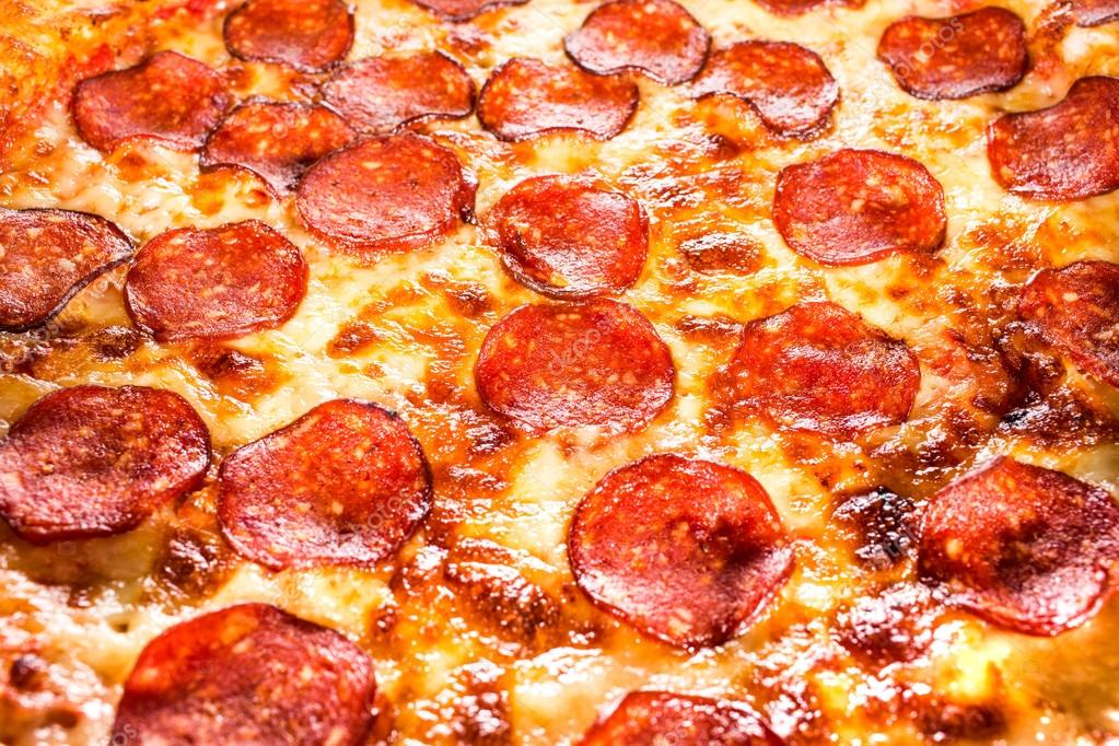 Pepperoni pizza portre — Stok Foto © cookelma 49120687