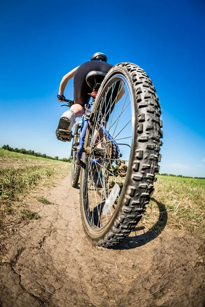 Women on bike — Stock Photo, Image