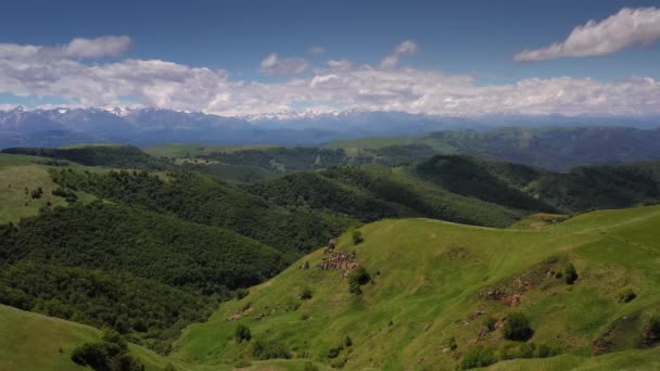 Flying Highland Plateau Beautiful Landscape Nature — Stock Video
