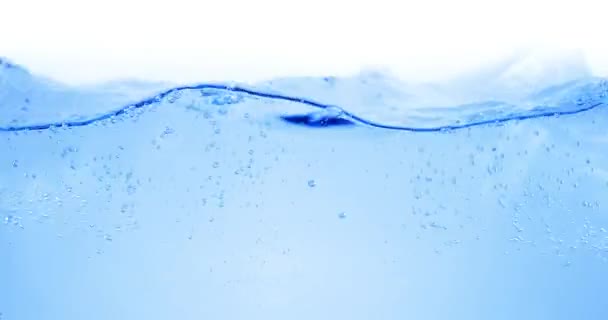 Mnoho Bublin Vodě Zblízka Abstraktní Vodní Vlna Bublinami Zpomaleném Pohybu — Stock video