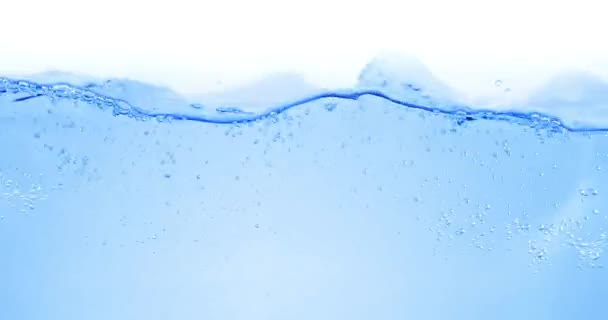 Багато Бульбашок Воді Крупним Планом Абстрактна Хвиля Води Бульбашками Повільному — стокове відео