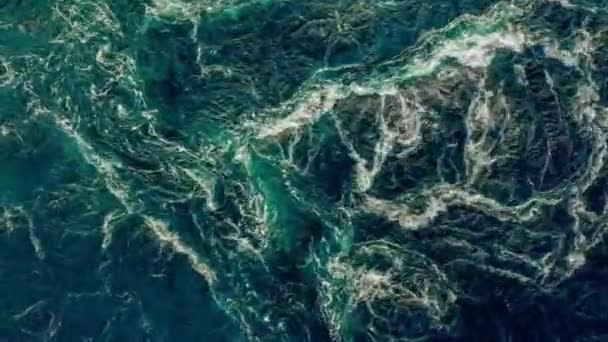 Flodens Och Havets Vågor Möter Varandra Högvatten Och Lågvatten Whirlpools — Stockvideo