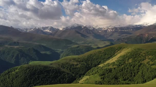 Region Elbrus Latanie Nad Płaskowyżem Piękny Krajobraz Natury — Wideo stockowe