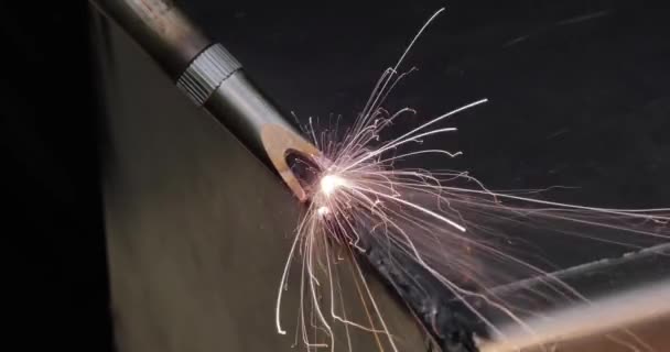 Machine Soudage Laser Avec Pistolet Main Soudage Laser Est Montré — Video