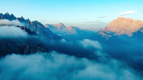 Nationaler Naturpark Drei Zinnen Den Dolomiten Schöne Natur Italiens Fpv — Stockvideo