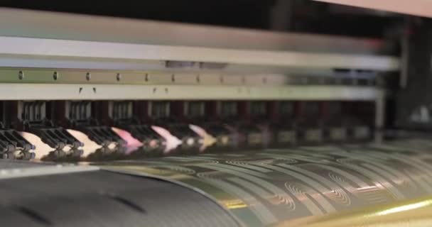Impressora Grande Formato Digital Moderna Imprimir Tecnologias Produção Fixação Processo — Vídeo de Stock