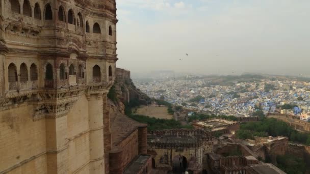 Jodhpur Ayrıca Mavi Şehir Hindistan Rajasthan Eyaletinin Ikinci Büyük Şehridir — Stok video
