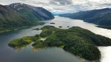 Hava görüntüleri. Güzel doğa Norveç.