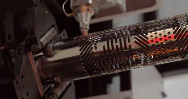 Découpe Laser Cnc Métal Technologie Industrielle Moderne Fabrication Détails Industriels — Video