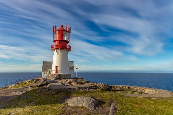 Lindesnes Fyr Lighthouse Beautiful Nature Norway Natural Landscape Stock Photo